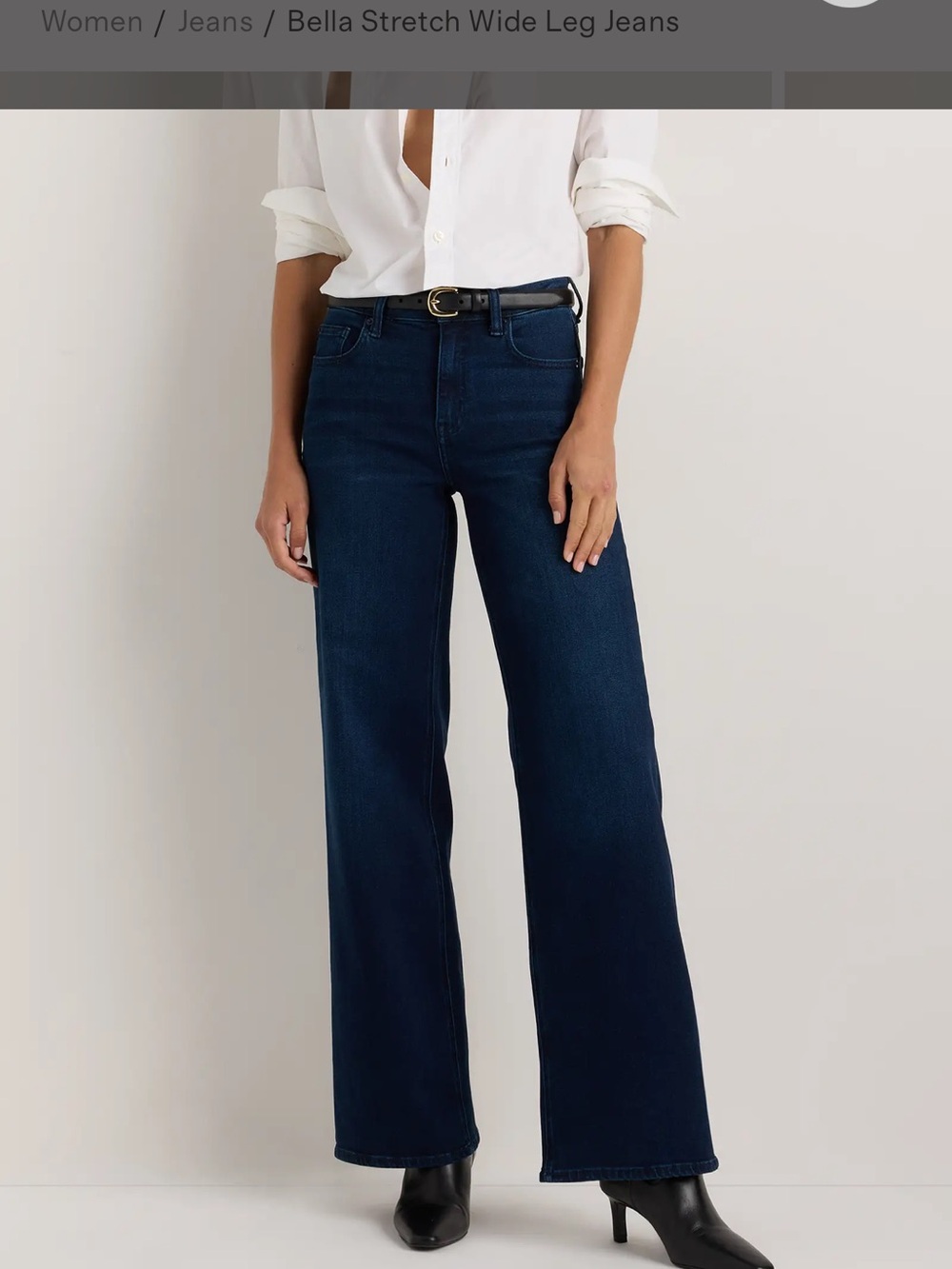 Bella Stretch Wide Leg jeans by Quince